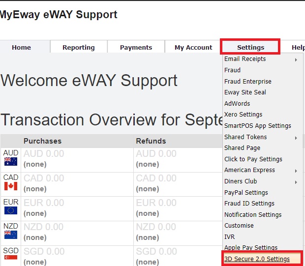 How do I enable 3D Secure 2.0 on my Eway account